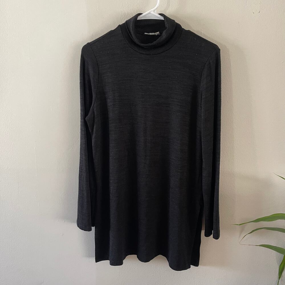 Wilfred Free Aritzia Black Turtleneck Tunic Sweater Womens Size Large Lagenlook